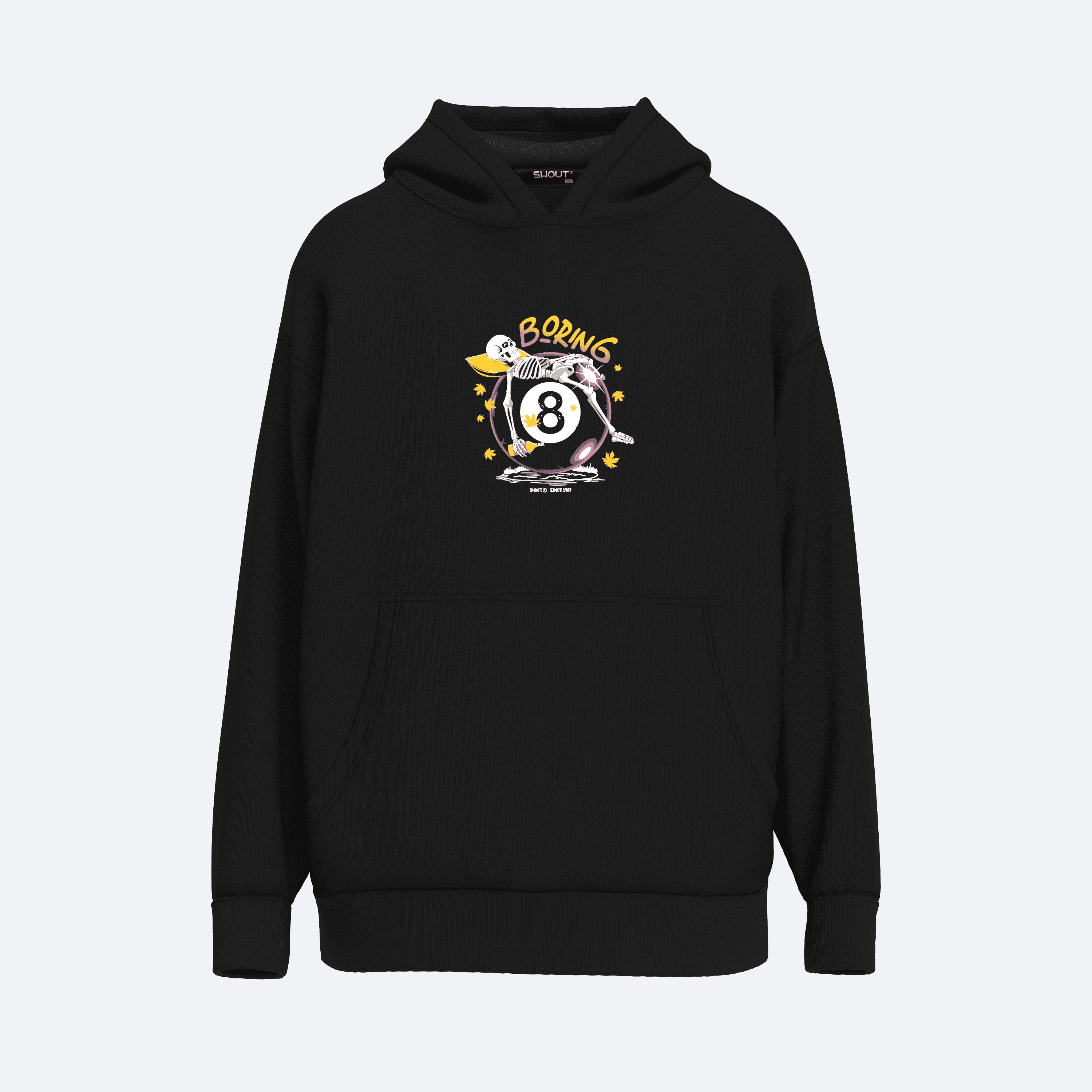 Shout Oversize Boring 8 Ball Unisex Hoodie